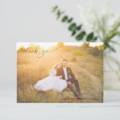 書モダン道フルブリード結婚写真 サンキューカード (スタンド正面)