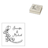 書モダン道フローラ結婚の ラバースタンプ (押印)