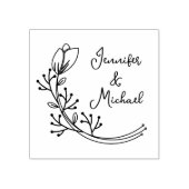 書モダン道フローラ結婚の ラバースタンプ (インプリント)