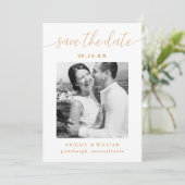 書モダン道ブルゴーニュ赤結婚写真 セーブザデート (スタンド正面)