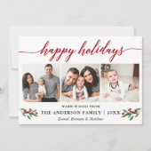 書モダン道ホリー赤3枚 シーズンカード (正面)