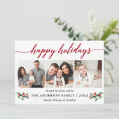 書モダン道ホリー赤3枚 シーズンカード (スタンド正面)