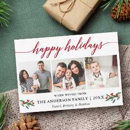 書モダン道ホリー赤3枚 シーズンカード