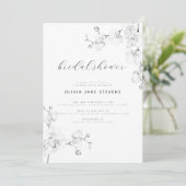書モダン道ホワイトランブライダルシャワー 招待状 (スタンド正面)