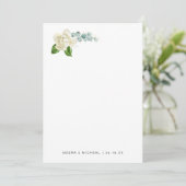 書モダン道マグノリアの結婚写真 サンキューカード (スタンド正面)