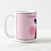 書モダン道マザーズ写真梅水彩画 コーヒーマグカップ (左)