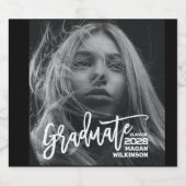 書モダン道ミニマルフルフォトグラードパーティー スパークリングワインラベル (シングルラベル)