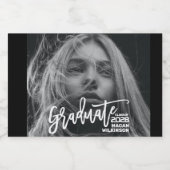 書モダン道ミニマルフルフォトグラードパーティー スパークリングワインラベル (シングルラベル)