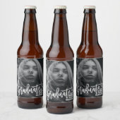 書モダン道ミニマルフルフォト卒業 ビールラベル (ボトル)