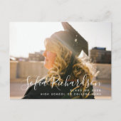 書モダン道ミニマル写真卒業 インビテーションポストカード (正面)