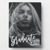 書モダン道ミニマル卒業式卓上 フォトプラーク (正面)