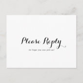 書モダン道メニュー選択RSVPポストカード ポストカード (正面)