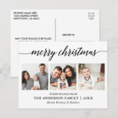 書モダン道メリークリスマス3写真 ポストカード (正面/裏面)