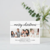 書モダン道メリークリスマス3写真 ポストカード (スタンド正面)