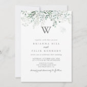 書モダン道モノグラ結婚ム 招待状 (正面)