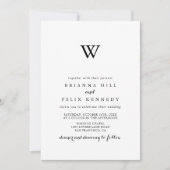 書モダン道モノグラ結婚ム 招待状 (正面)