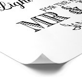 書モダン道ラブスパークルプリント ポスター (角)