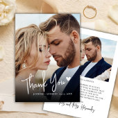 書モダン道ラブハート2写真結婚の サンキューカード