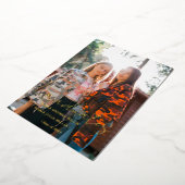 書モダン道共同大学院写真卒業 箔招待状 (回転した状態)