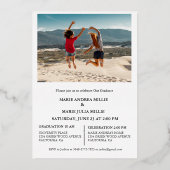 書モダン道共同大学院写真卒業 箔招待状 (裏面)