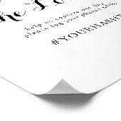 書モダン道共有ラブハッシュタグのサイン ポスター (角)