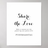 書モダン道共有ラブハッシュタグのサイン ポスター (正面)