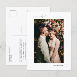 書モダン道写真たった今結婚しました落ち込み 案内ポストカード