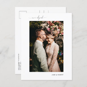 書モダン道写真たった今結婚しました落ち込み 案内ポストカード