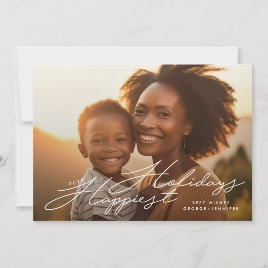 書モダン道写真の中で一番幸せ シーズンカード (正面)