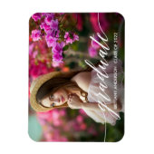 書モダン道写真の卒業発表 マグネット (縦)