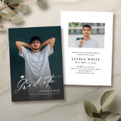 書モダン道写真の卒業発表 招待状