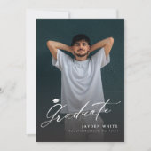 書モダン道写真の卒業発表 招待状 (正面)