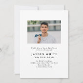 書モダン道写真の卒業発表 招待状 (裏面)