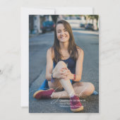 書モダン道写真の卒業 招待状 (正面)