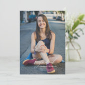 書モダン道写真の卒業 招待状 (スタンド正面)