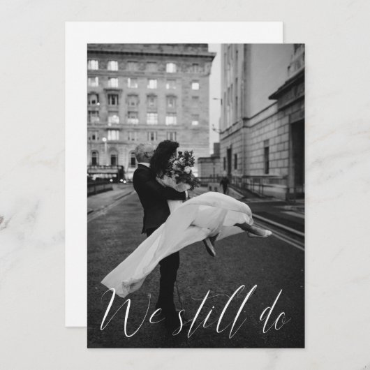 書モダン道写真まだ誓の更新 招待状 (正面/裏面)