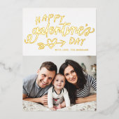 書モダン道写真ハッピー・ガレンティンの日 箔シーズンカード (正面)