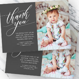 書モダン道写真バプテスマありがとう サンキューカード