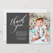 書モダン道写真バプテスマありがとう サンキューカード (正面)