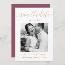 書モダン道写真ピンク結婚ズ セーブザデート