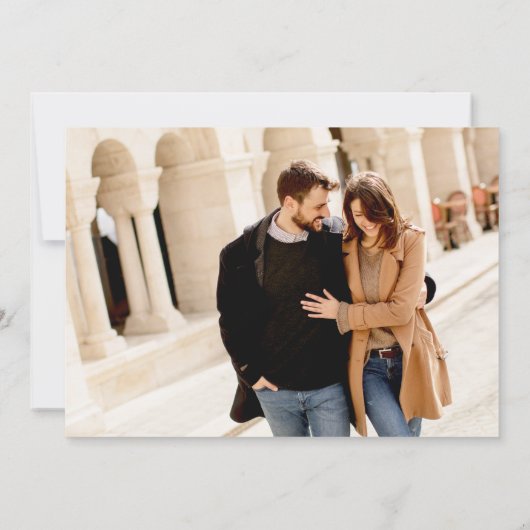 書モダン道写真ミニマル結婚リスト 招待状 (裏面)