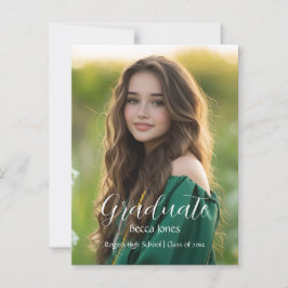 書モダン道写真卒業招待状 ポストカード