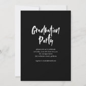 書モダン道写真卒業招待状 招待状 (裏面)