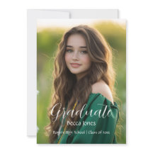 書モダン道写真卒業招待状