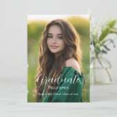 書モダン道写真卒業招待状 招待状 (スタンド正面)