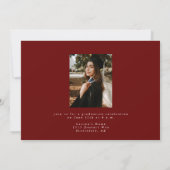 書モダン道写真卒業水平 案内状 (裏面)