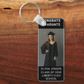 書モダン道写真卒業 キーホルダー (正面)