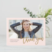 書モダン道写真卒業 サンキューカード (スタンド正面)