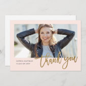 書モダン道写真卒業 サンキューカード (正面/裏面)