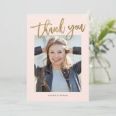 書モダン道写真卒業 サンキューカード (スタンド正面)